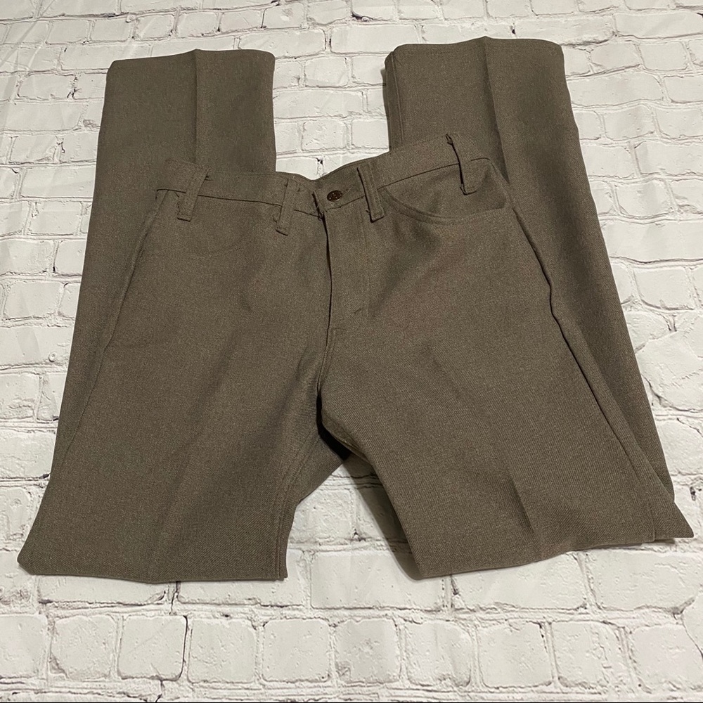 Vintage Levi’s Pressed Pants Brown Dacron Poly